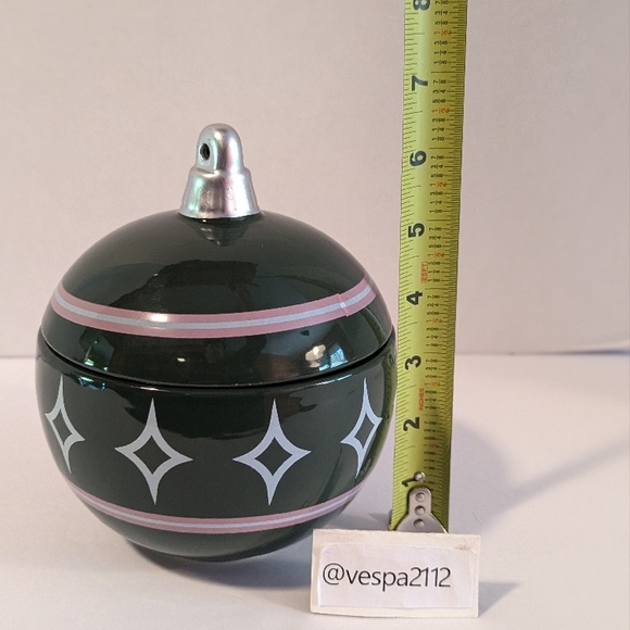 Target Bullseye Playground Ornament Green Christmas Canister Candy Cookie Jar - Picture 7 of 8